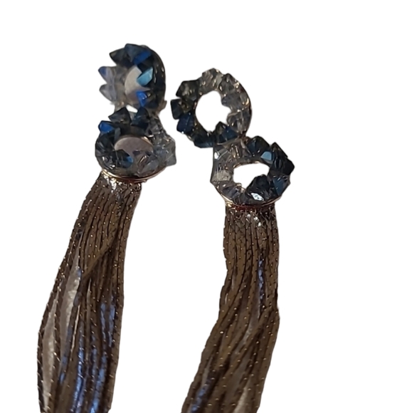 Aqua Tassel Earrings - Picture 4 of 5